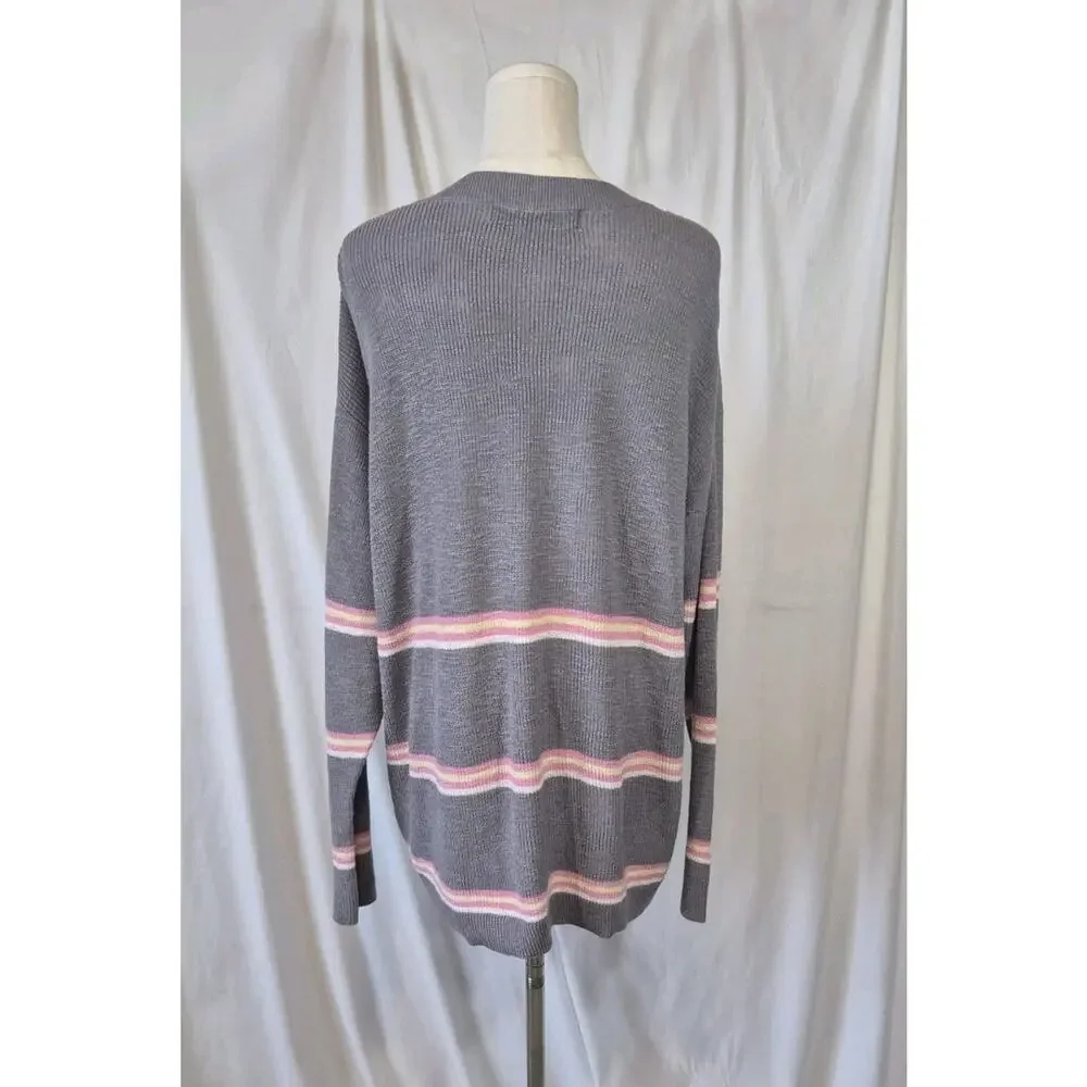 Free People Beach Mariner Striped Cotton Blend Sweater Small - Picture 9 of 12